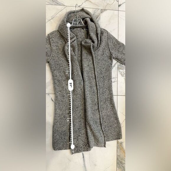 Vince | xs | grey 100% cashmere open front hooded long cardigan - Picture 6 of 9
